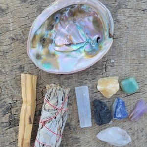 Smudging Healing Meditating Reiki Crystal Set Chakra Healing Crystal Set